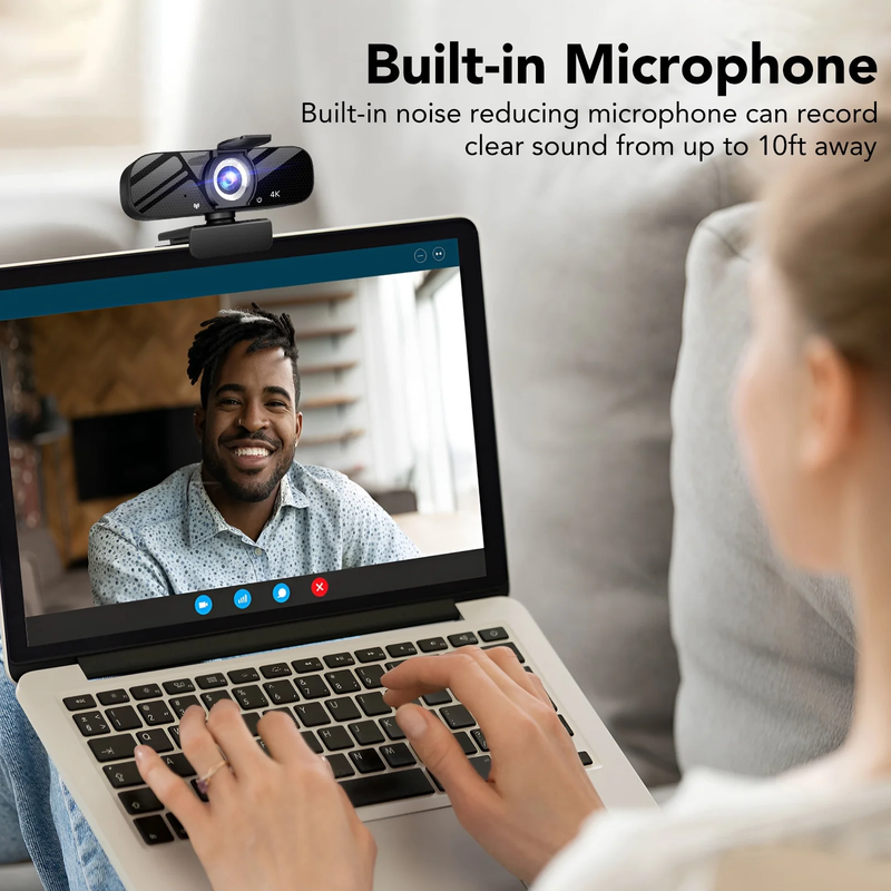 4K UHD Webcam PDAF Autofocus Noise Cancel Mic USB A Privacy Cover PC Laptop3