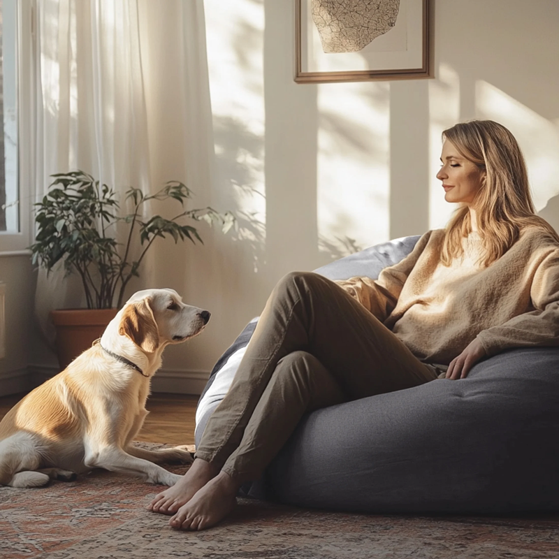Bean Bag Sofa Chair 4Ft, Removable and Washable Matte Velvet Fabric Cover, Memor5