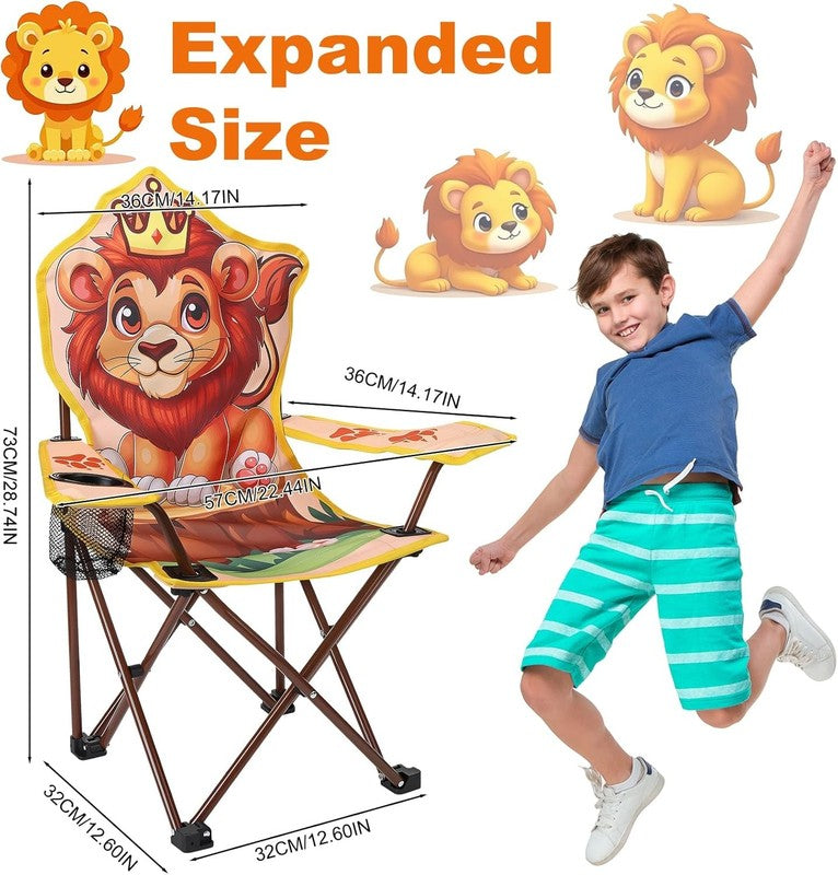 Kids Folding Outdoor Camping & Lawn Chair w/ Cup Holder & Carry Bag1
