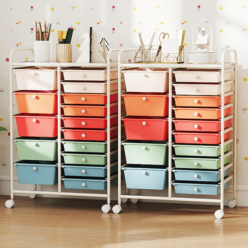 15 Drawer Rolling Storage Cart Tools Scrapbook Paper Office School Organizer Mul4