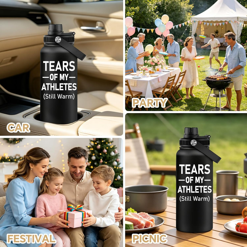 32oz Baseball Water Bottle Stainless Steel Vacuum Insulated Travel Tumbler5