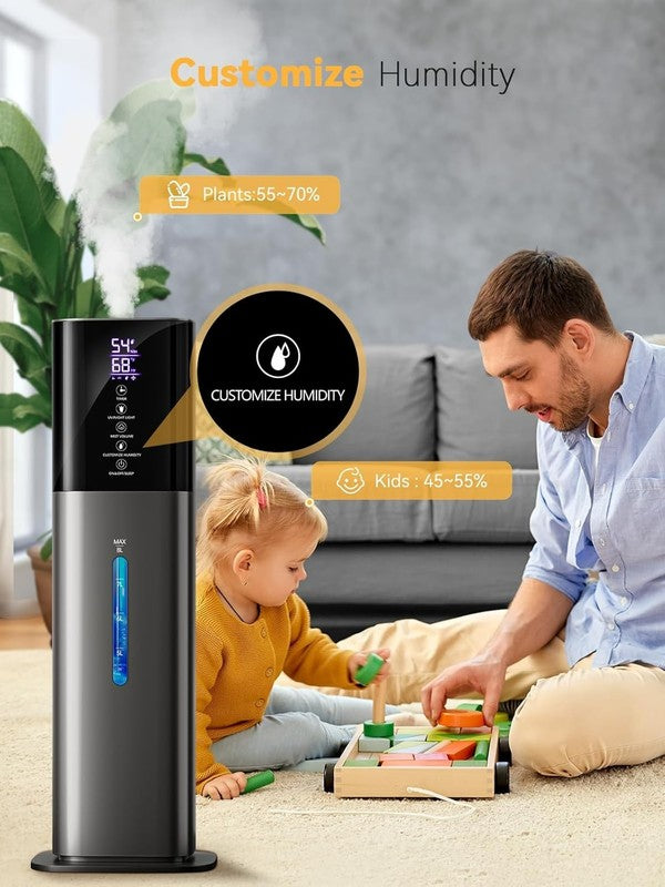 8L Cool Mist Humidifier Bedroom Large Room Quiet Ultrasonic 3 Speed Humidistat4