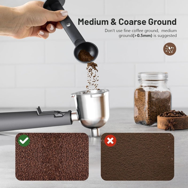 3.5 Bar Espresso Machine 800W 4-Cup Compact with Milk Frother4
