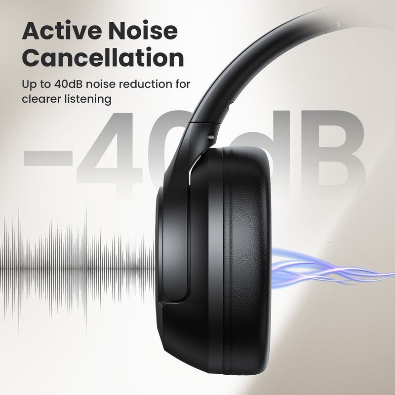 Noise Canceling Headphones, Wireless Bluetooth Headphones with Clear Mic, Comfor2