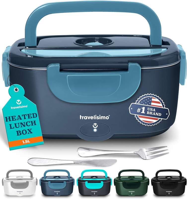 100W Electric Lunch Box 1.5L Heated Food Warmer Portable 12V 24V 110V7