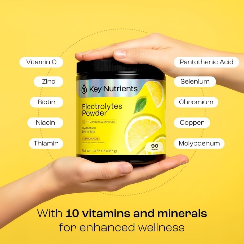 Sugar Free Electrolyte Powder Lemonade | 90 Servings | Hydration USA3