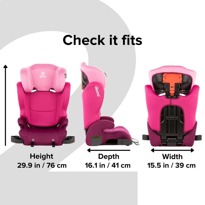 Cambria 2 XL Latch 2-In-1 High Back to Backless Booster Car Seat, Pink  Cambria 3