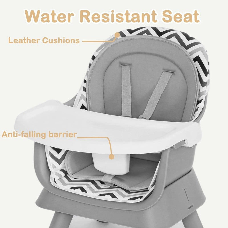8 in 1 Baby High Chair, Toddler Dining Booster Seat for Eating, Chevron7