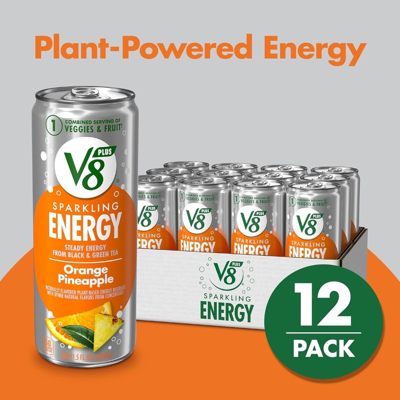 Energy Sparkling Orange Pineapple Juice Energy Drink, 11.5 Fl Oz Can (12 Pack)2