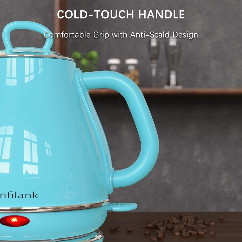 Gooseneck Electric Kettle 1L 1500W Fast Boil Stainless Pour Over Tea Turquoise8