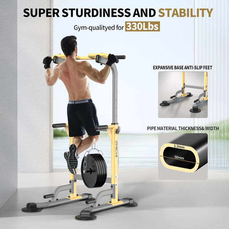 Pull up Dip Station for Home Gym Strength Training Fitness Workout Station Chin 2