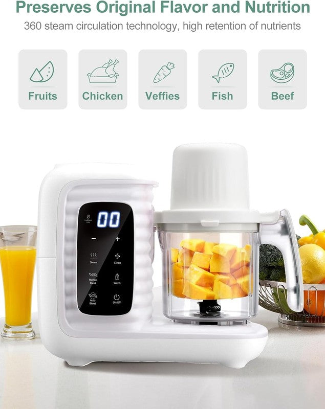 Baby Food Maker Steamer Blender Chopper Grinder Auto Cooking Touch Control6