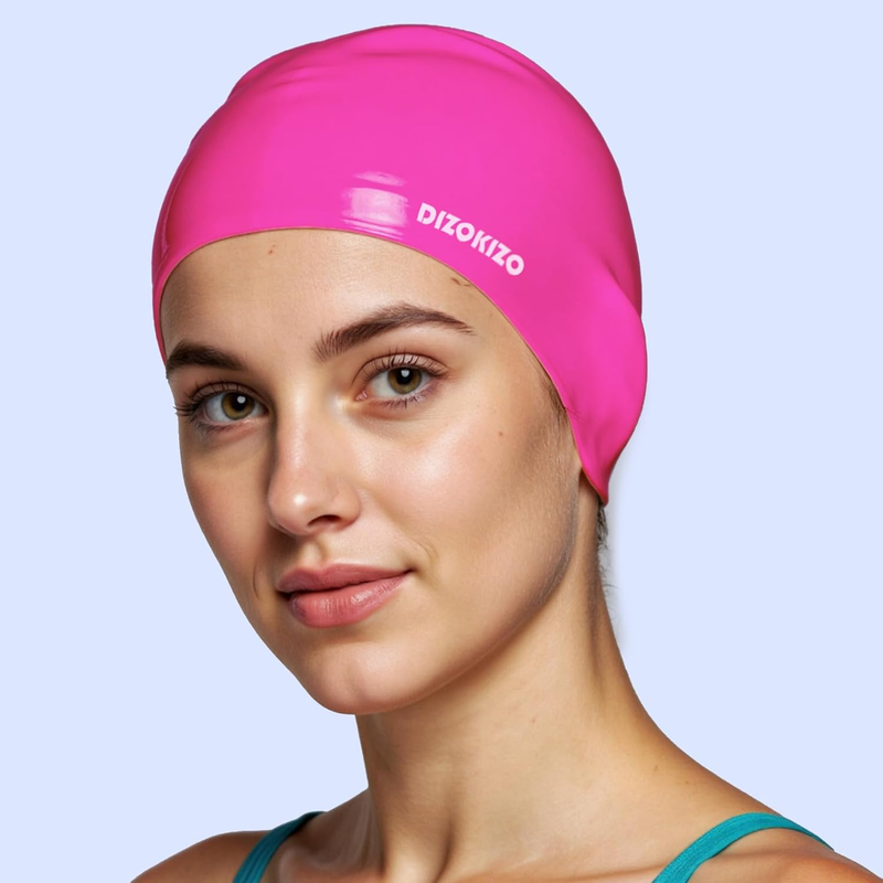 Unisex Silicone Swim Cap 2 Pack Waterproof Non Slip Swimming Cap6