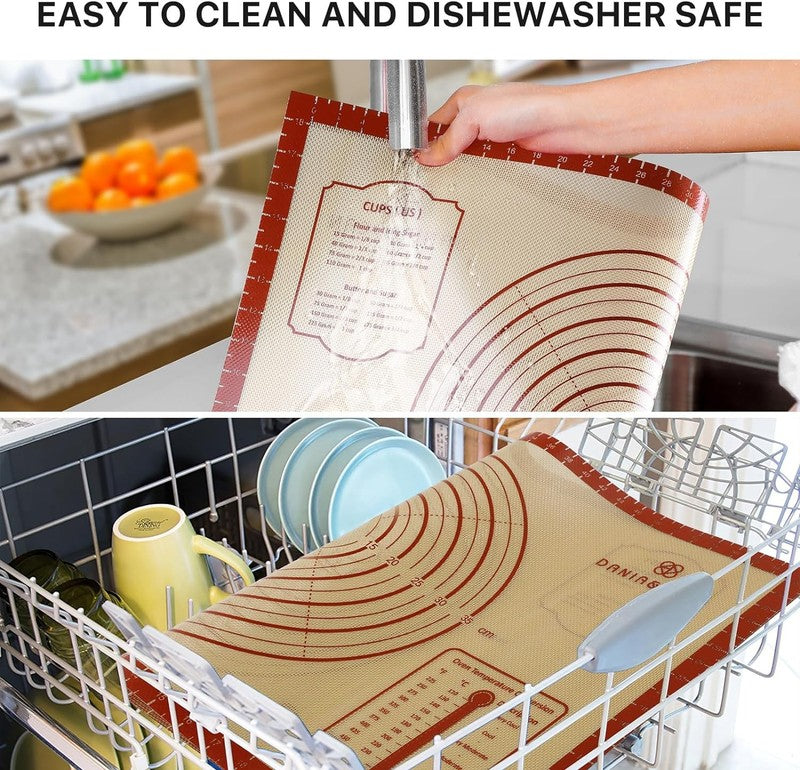 26X16 Inch Extra Thick Silicone Baking Mat with Measurements, Non Slip and Reusa5