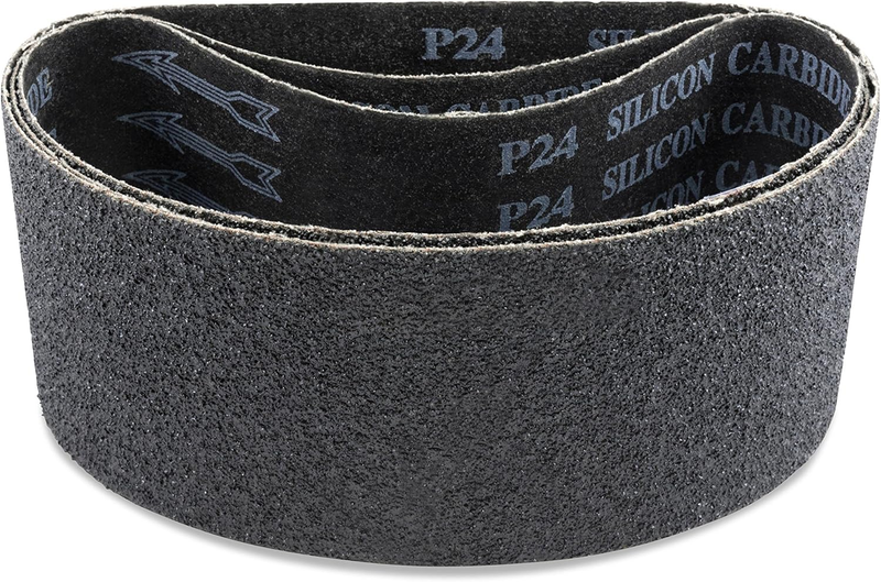 4 X 24 Inch 24 Grit Silicon Carbide Sanding Belts, 3 Pack8
