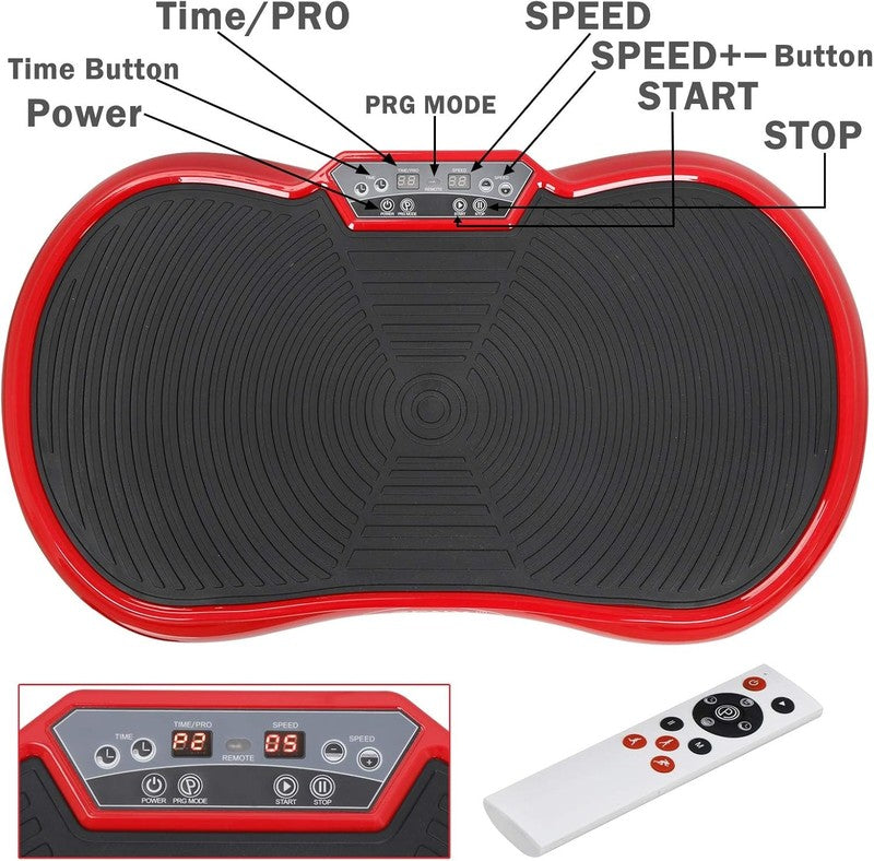 Pro Vibration Plate Machine 99 Levels Full Body Workout Bands Bluetooth Remote1