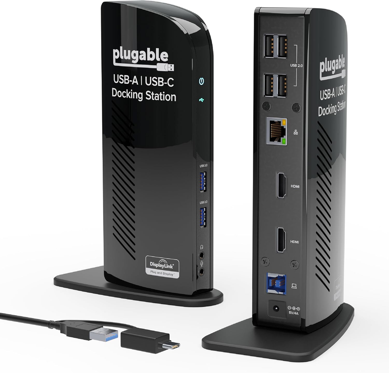 Universal Laptop Dock UD 3900 Dual HDMI USB C/USB 3.0 Ethernet 6 USB Mac/Win8