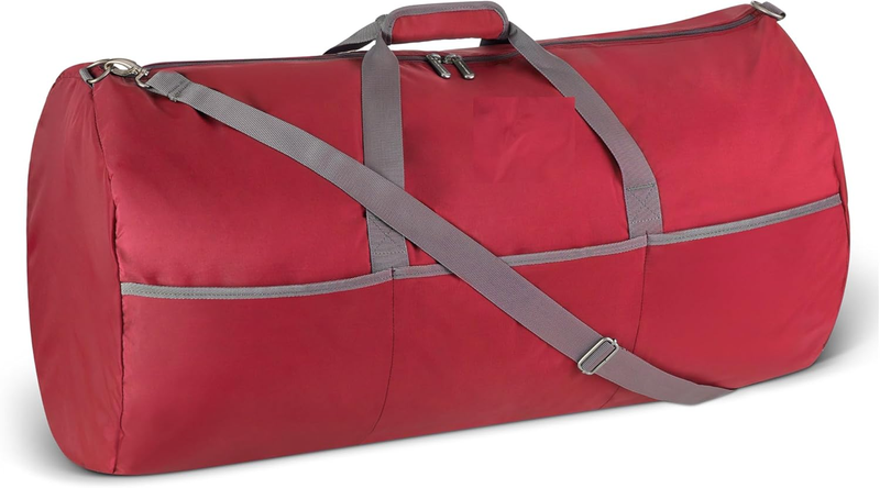 Large 150L Foldable Duffel Bag Nylon Travel Storage Zipper Red Bag0
