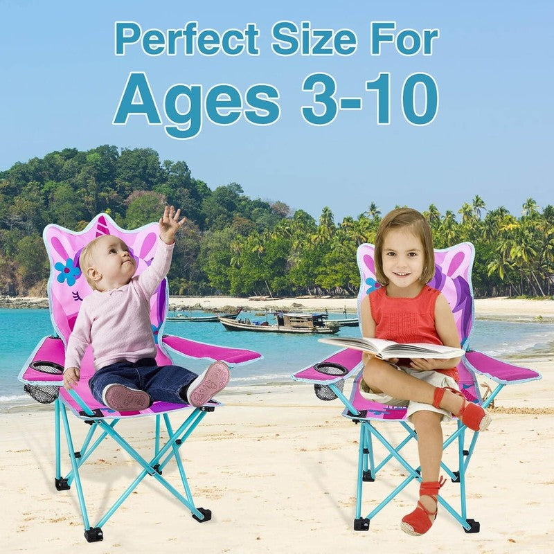 Kids Outdoor Folding Camping & Lawn Chair w/ Cup Holder & Carry Bag6
