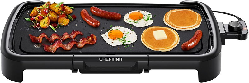XL Electric Griddle with Removable Temperature Control, Immersible Flat Top Gril8