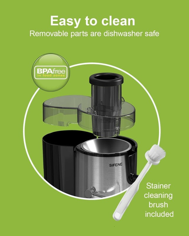 Centrifugal Juicer with 3" Big Mouth, Easy Clean, Non BPA Stainless Steel3