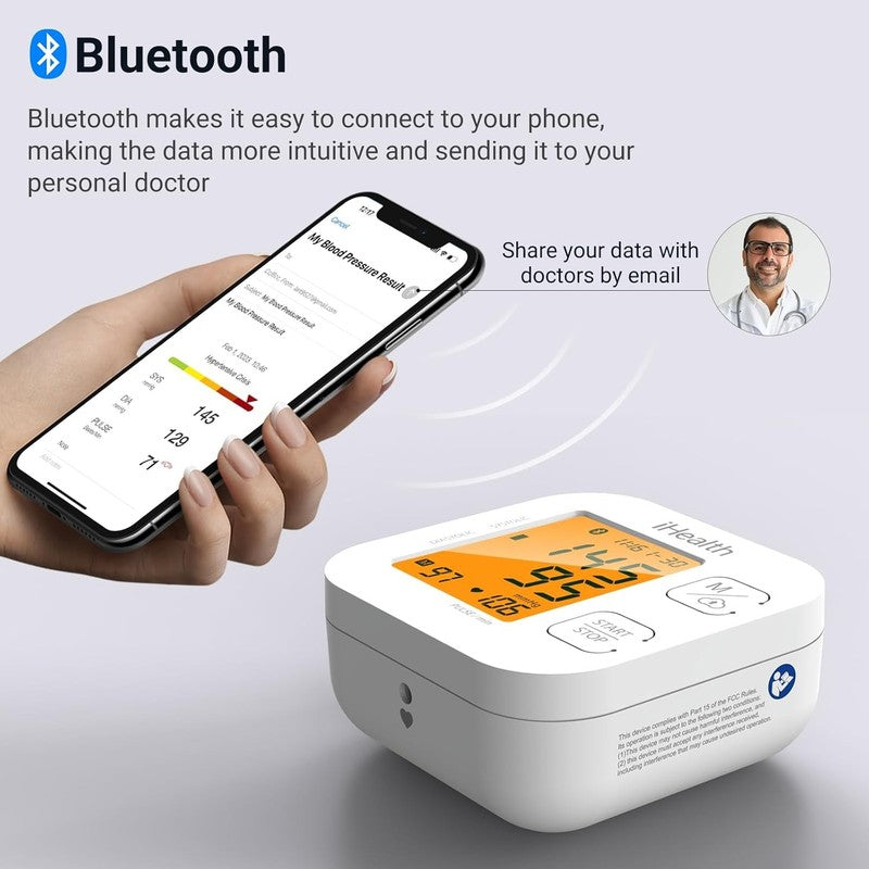 Track Smart Upper Arm Blood Pressure Monitor with Wide Range Cuff That Fits Stan6