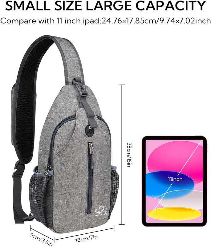 Crossbody Sling Backpack Travel Hiking Chest Bag Daypack1