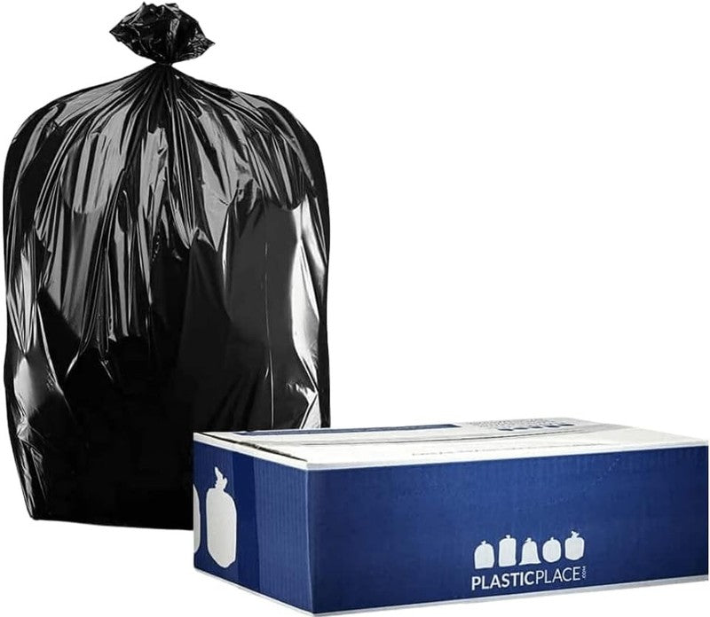 64-65 Gallon Heavy Duty Black Trash Bags 25 Count Industrial Strength1