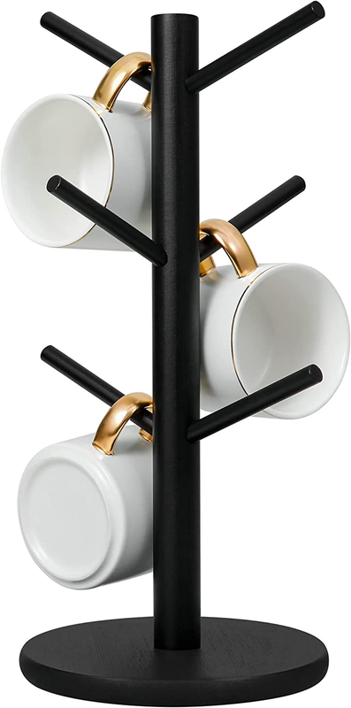 Mug Holder Tree, Coffee Cup Holder with 6 Hooks (Black)8
