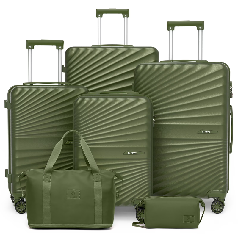 4 Piece Hardshell Luggage Set Spinner Wheels TSA Lock Lightweight Durable Green10