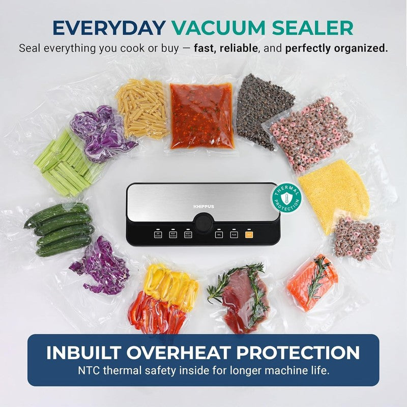 KS6607BX Vacuum Sealer for Food, Dry, Moist and Liquid, Powerful Preservation Sy4