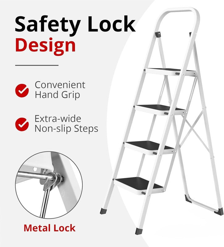 Step Ladder Folding Step Stool for Adults with Anti Slip Pedal,330 Lbs Capacity 1