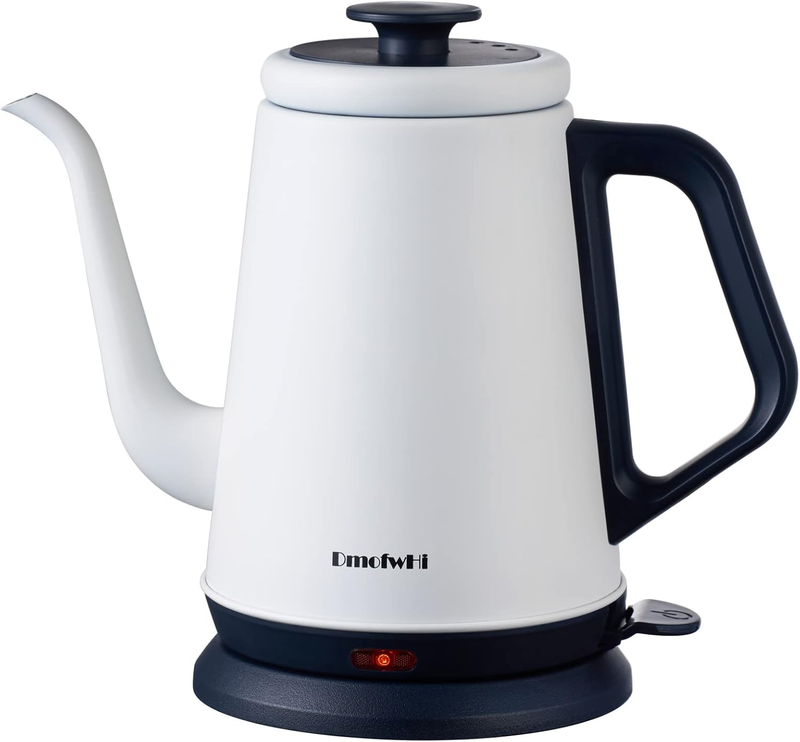 Gooseneck Electric Kettle 1L 1000W 304 Stainless Pour Over Tea White0
