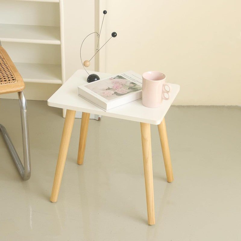 Small White Side Table End Table Modern Wood Nightstand for Bedroom Office5