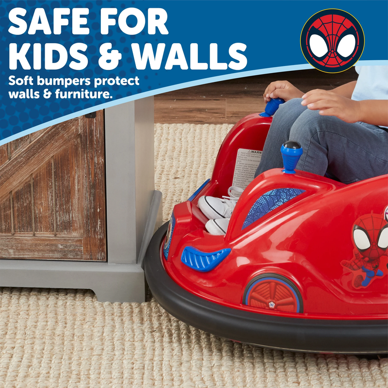 6V Marvel Spidey Bumper Car Ride on Toy, by2