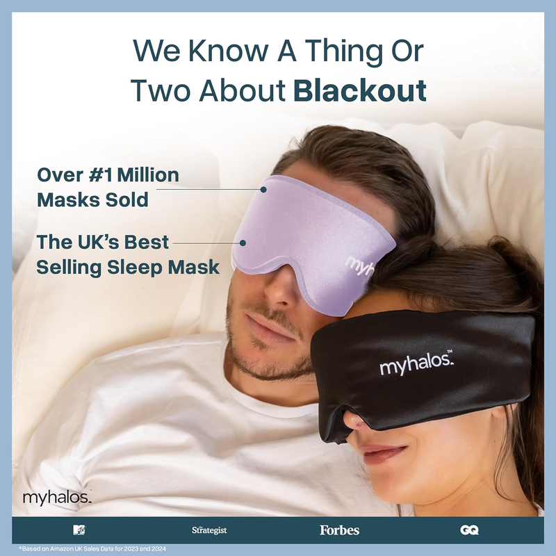3D Blackout Sleep Mask Memory Foam Eye Mask for Side Sleepers Lavender4