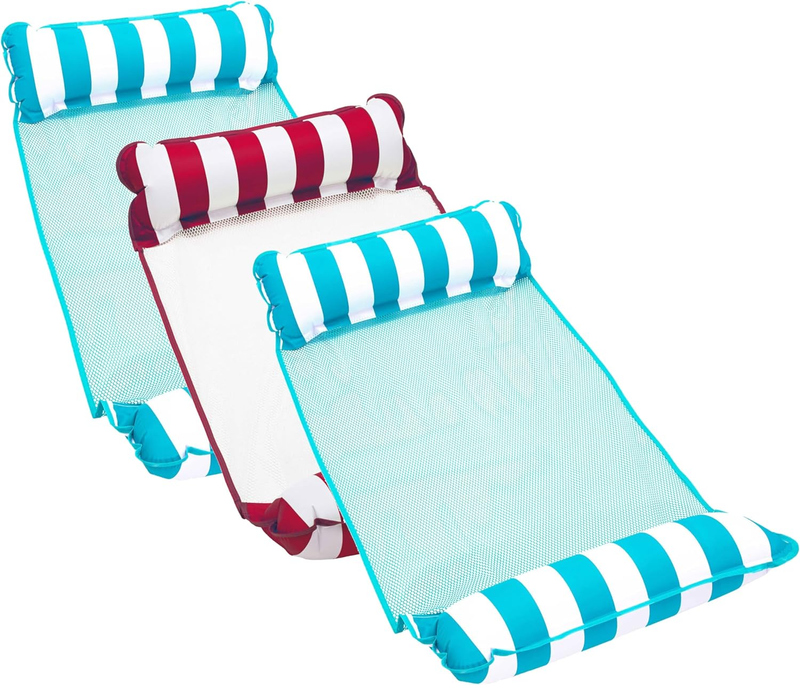Aqua Monterey Hammock Pool Float 3 Pack Inflatable Water Lounger Adults Kids7