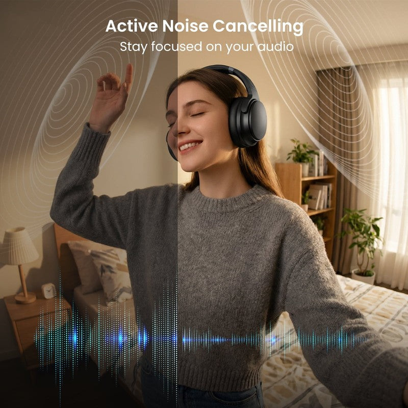Noise Cancelling Headphones, Wireless Bluetooth Headphones with Clear Calls, Dee1