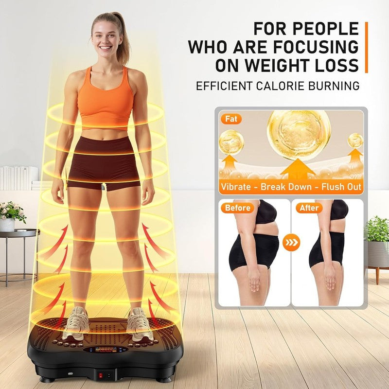 Vibration Plate Exercise Machine, 130 Levels Full Body Workout Vibrating Plate f1