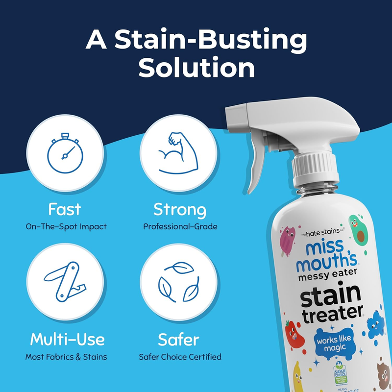 Messy Eater Stain Treater Spray 16oz Baby Fabric Food Grease Remover3