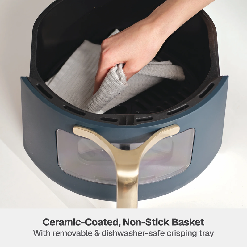 6QT Air Fryer, with Thymecrisp and Ceramic-Coated Nonstick Basket, Atlantic Blu7