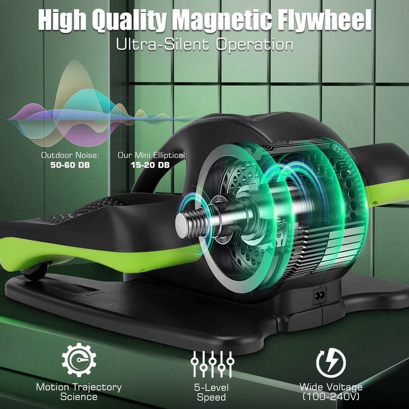 Compact Under Desk Elliptical with Remote & Monitor - Perfect for Home & Office2