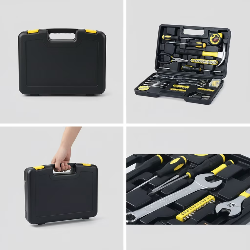 148Pc Household Hand Tool Set DIY Home Repair Kit Toolbox Garage Mechanic Yellow2