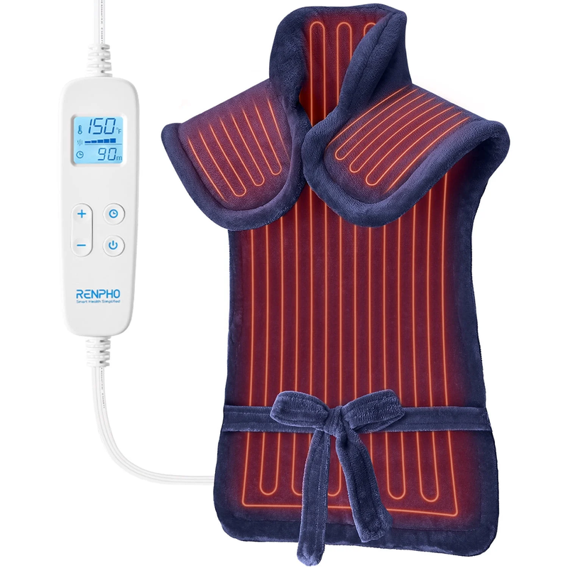 "24X37" Shoulder Heating Pad for Back Pain Relief, Electric Large Heating Pad fo0