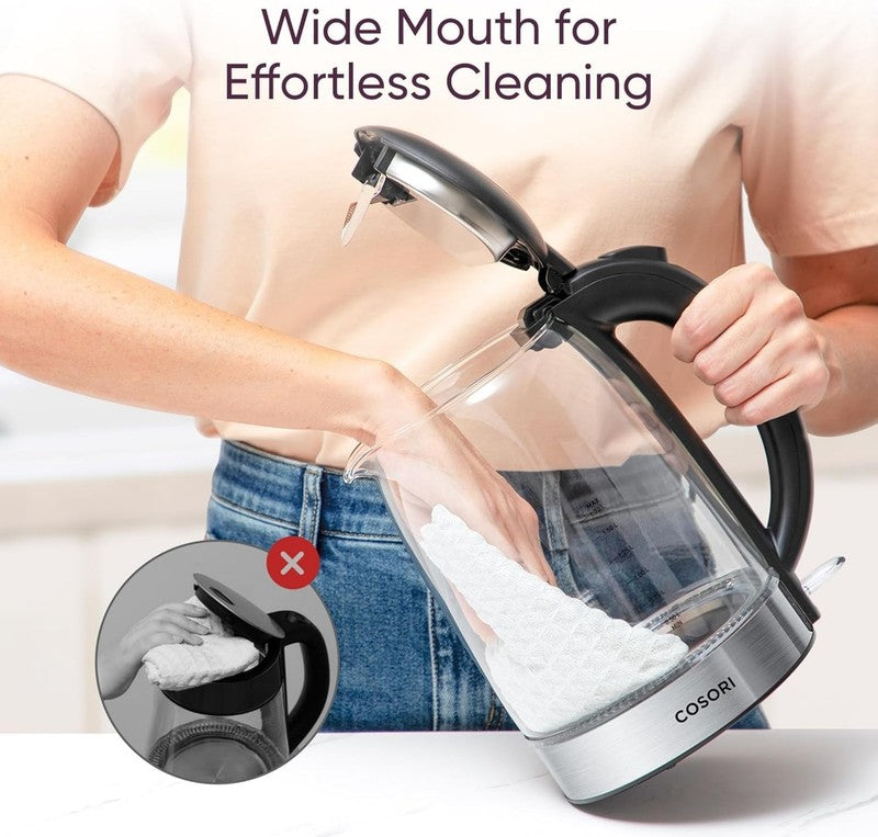 Electric Kettle, No Plastic Filter & Spout, 1.8Qt Tea Kettle & Hot Water Boiler 5