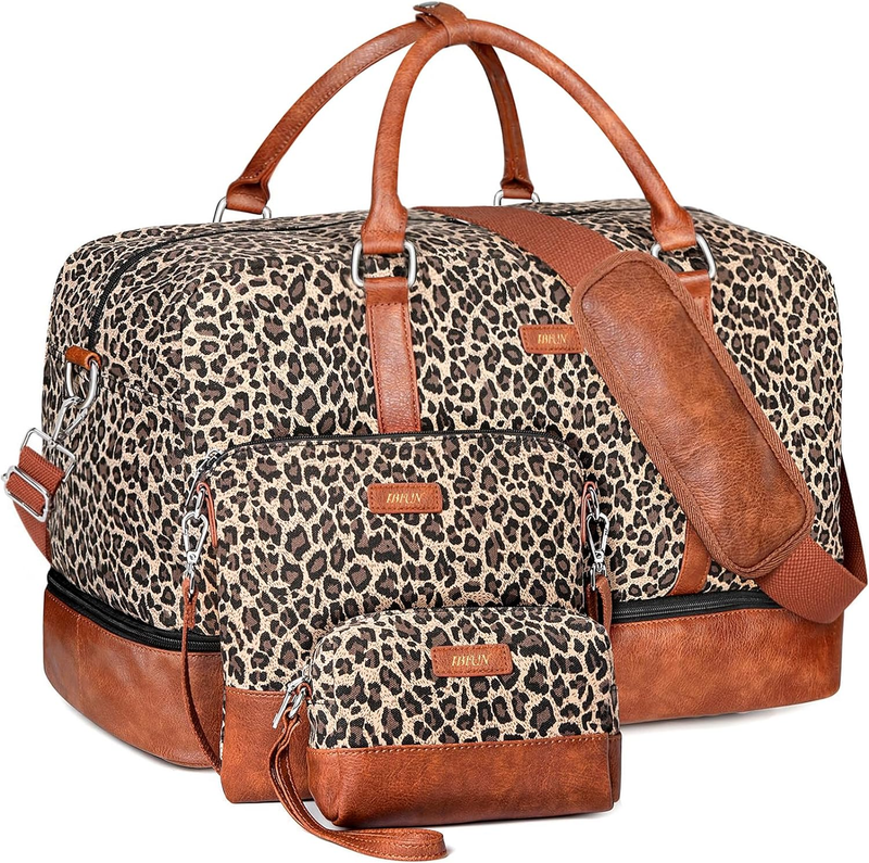21in Weekender Duffle Bag Women 3Pc Set Carry On Travel Shoe Compartment0