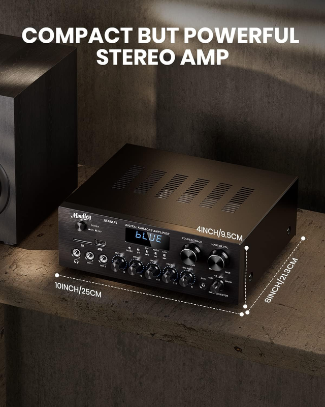 Stereo Receivers with Bluetooth 5.0, 2.0 Channel Power Audio Amplifier Stereo Sy5