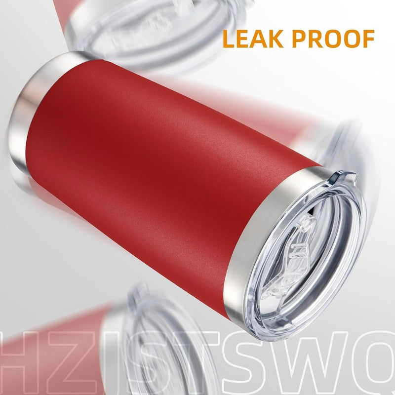 20oz Stainless Steel Tumbler 12 Pack Vacuum Insulated Coffee Cups Red3