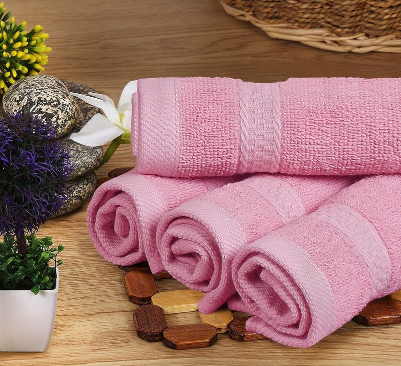 8 Piece Towel Set Pink 100% Cotton 600 GSM Bath Hand Wash Towels Absorbent6