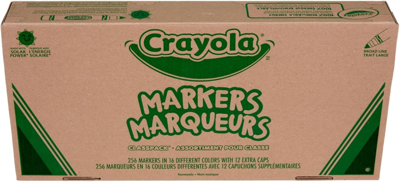 Bulk Broad Line Markers Classpack (256 Ct) - Essential School Art Supplies7
